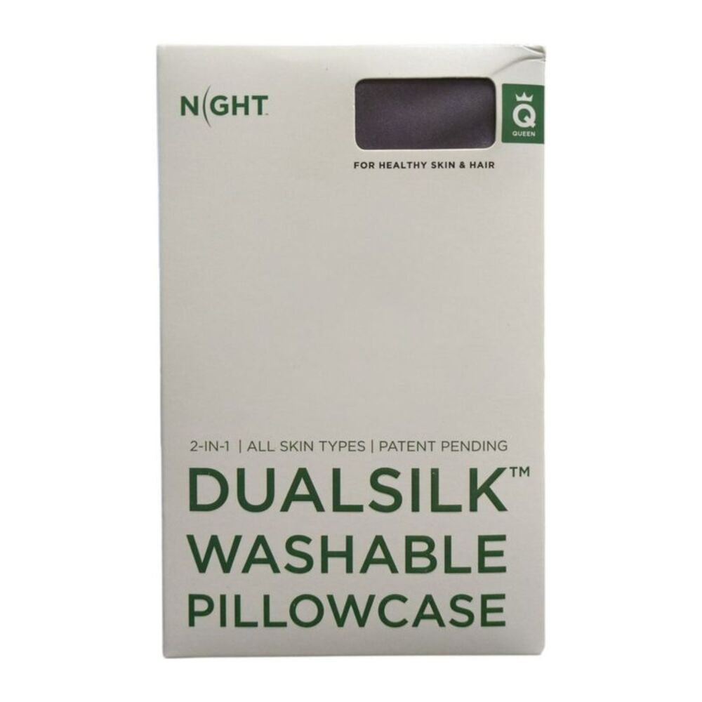 NIGHT Reversible Silk Pillowcase: 100% Mulberry Silk, 100% Eucalyptus